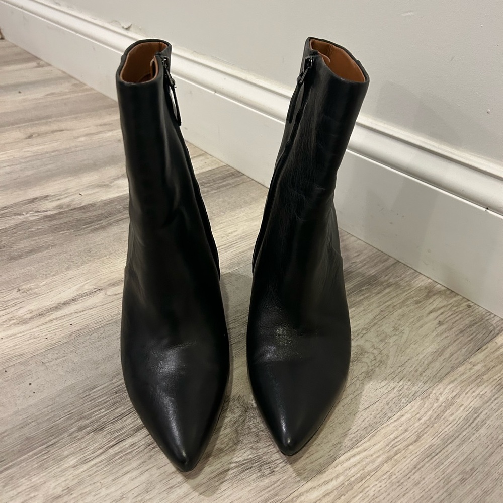 Franco Sarto Sleek Black Ankle Booties